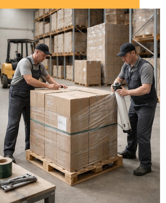 Упаковка и паллетирование грузов от 3743 руб: защита и крепление